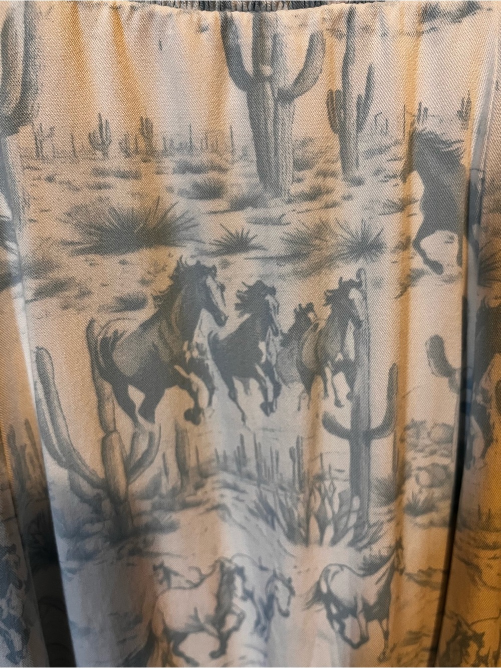 Wrangler White Dress with Light Blue Western Motif - Picture 3 of 7